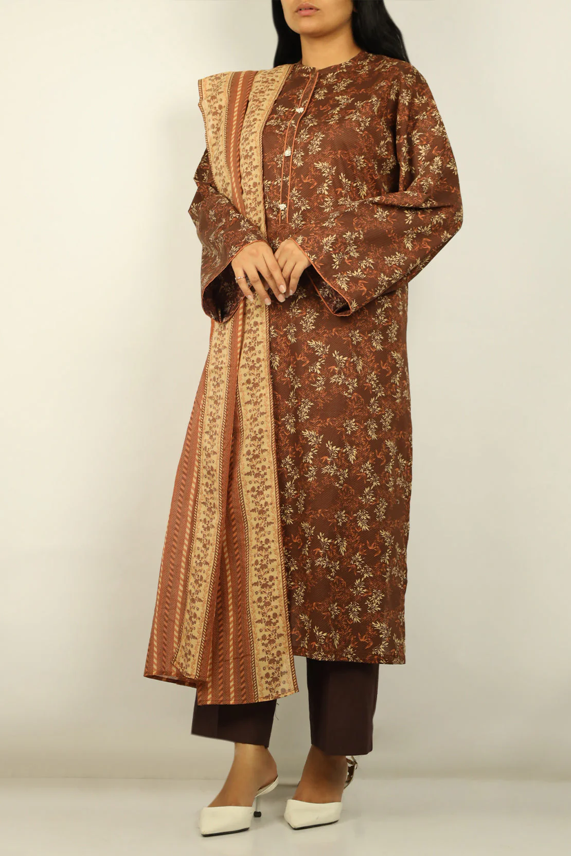 Unstitched Printed Lawn 2 Piece (Shirt/Dupatta) - Image 2
