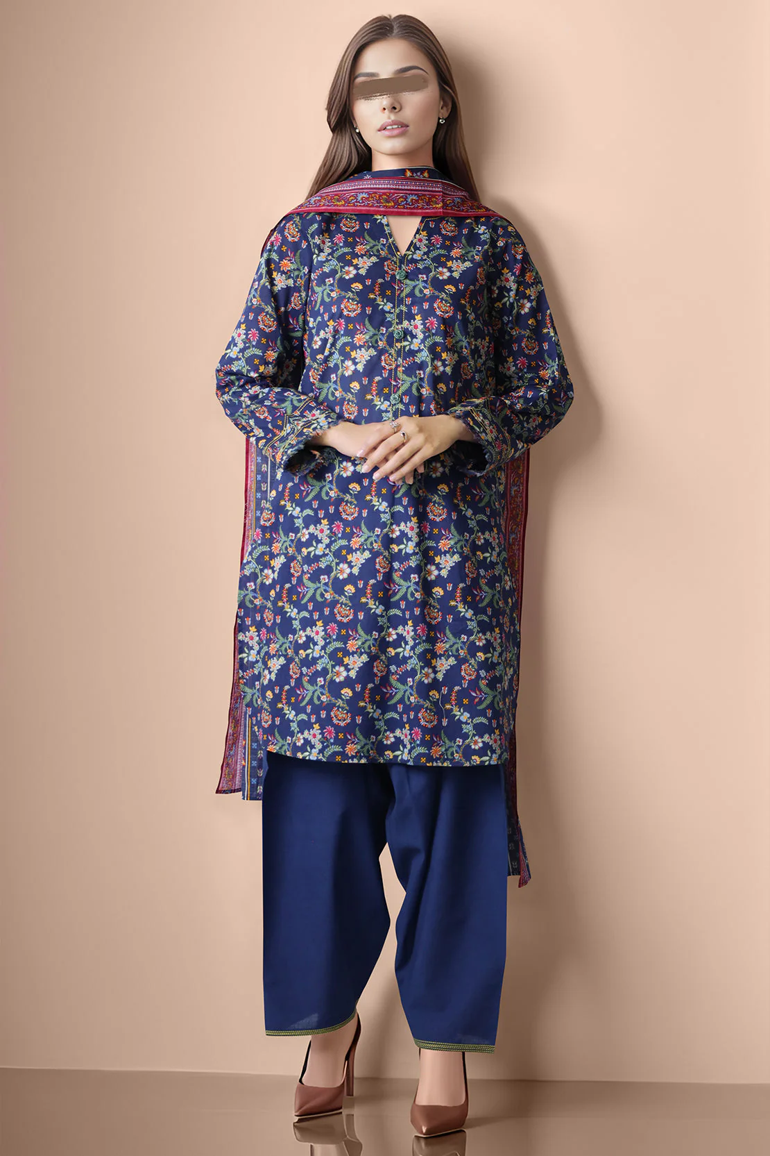 Unstitched Printed Lawn 2 Piece (Shirt/Dupatta) - Image 2