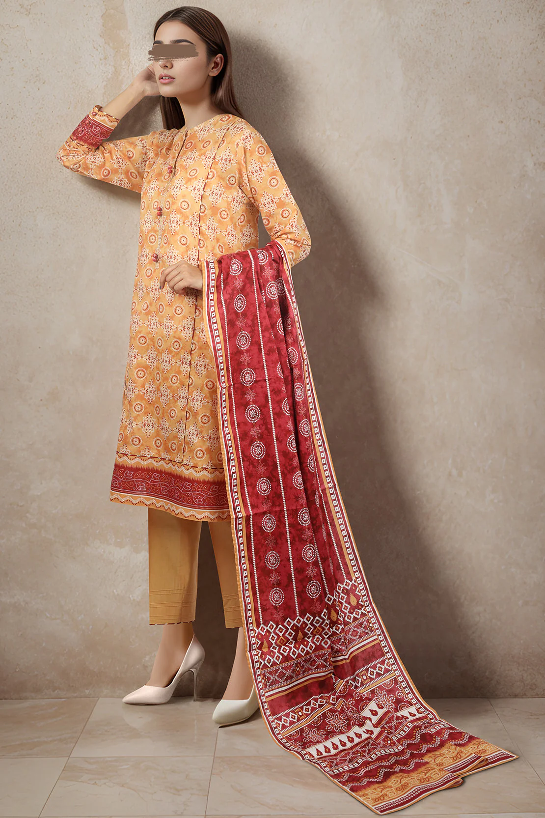 Unstitched Printed Lawn 2 Piece (Shirt/Dupatta) - Image 2