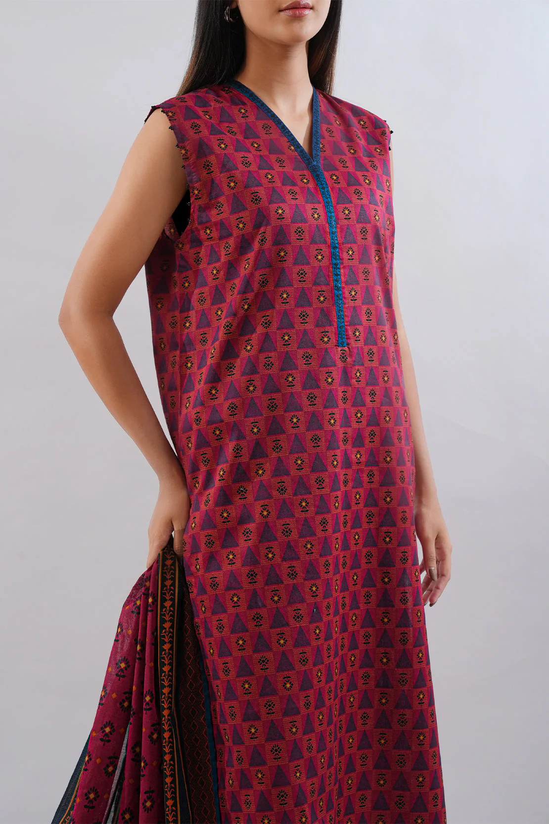 Unstitched Printed Lawn 2 Piece (Shirt/Dupatta) - Image 5