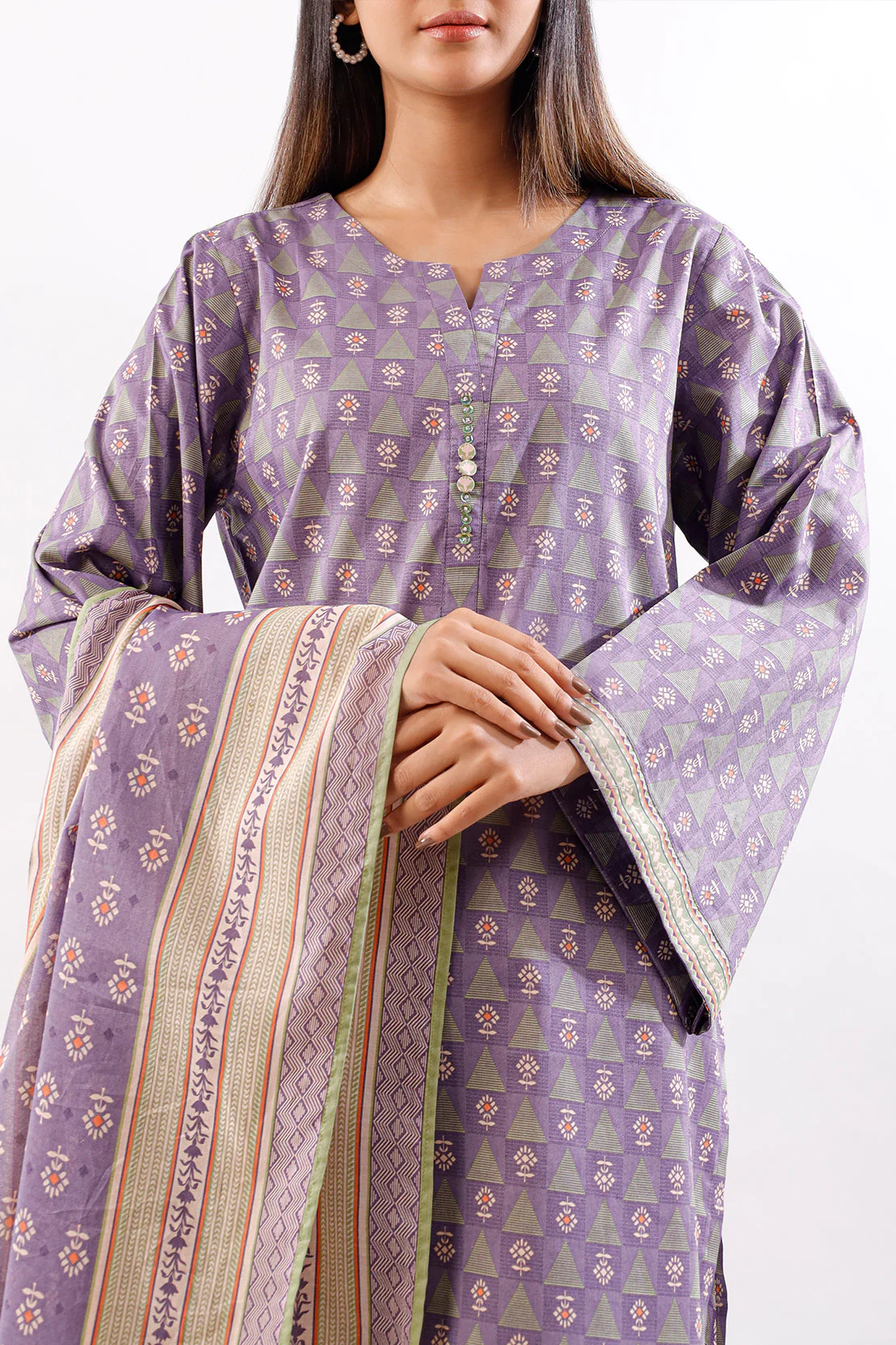 Unstitched Printed Lawn 2 Piece (Shirt/Dupatta) - Image 3