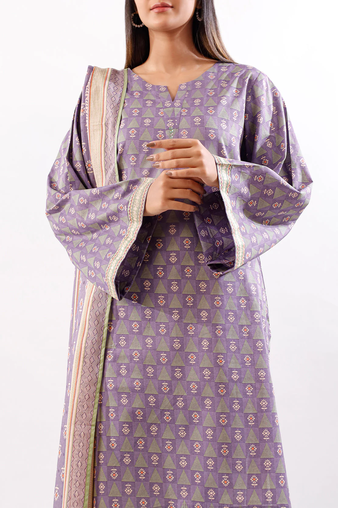 Unstitched Printed Lawn 2 Piece (Shirt/Dupatta) - Image 4