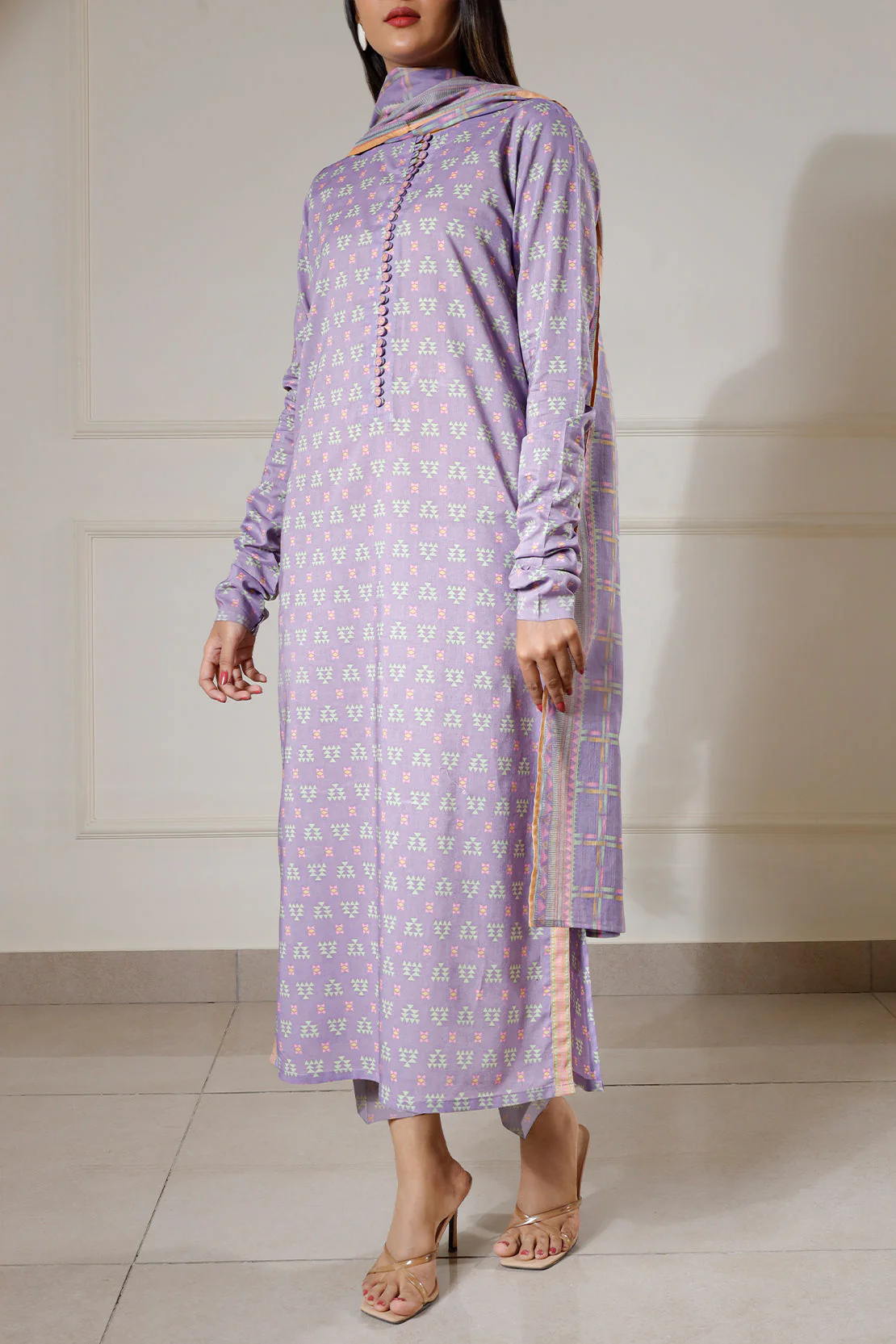 Unstitched Printed Lawn 2 Piece (Shirt/Dupatta) - Image 3