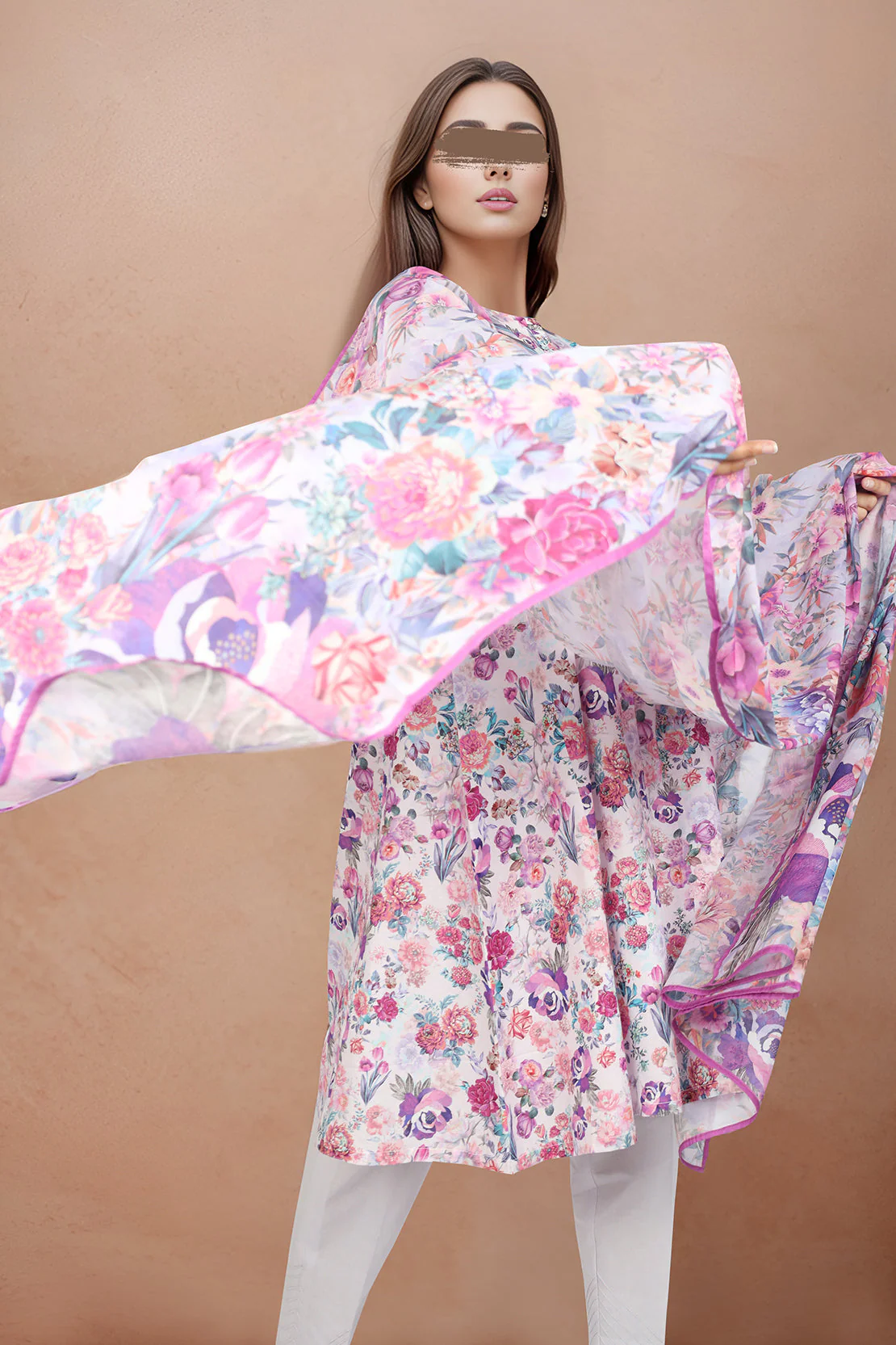 Unstitched Printed Lawn 2 Piece (Shirt/Dupatta) - Image 2