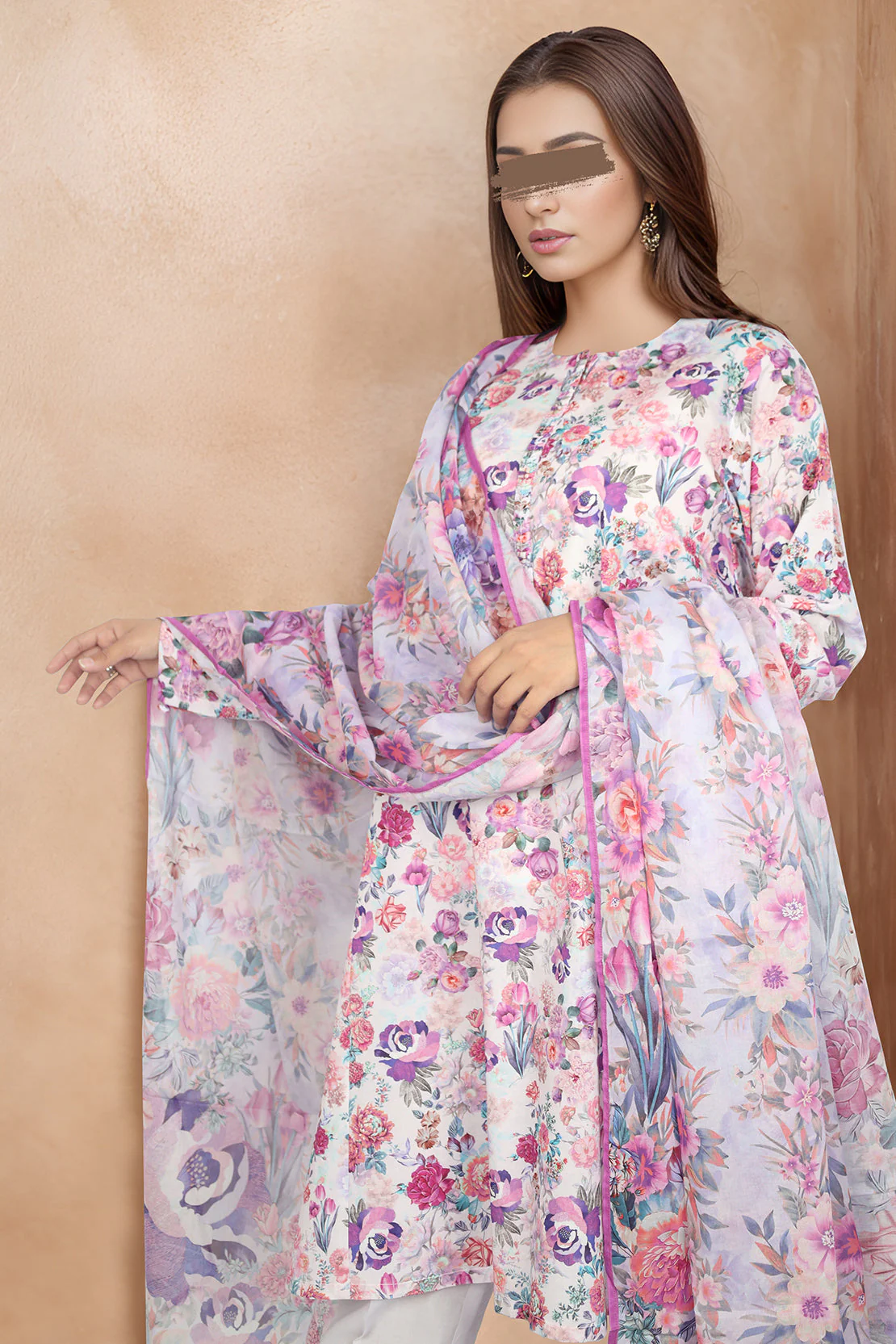 Unstitched Printed Lawn 2 Piece (Shirt/Dupatta) - Image 4