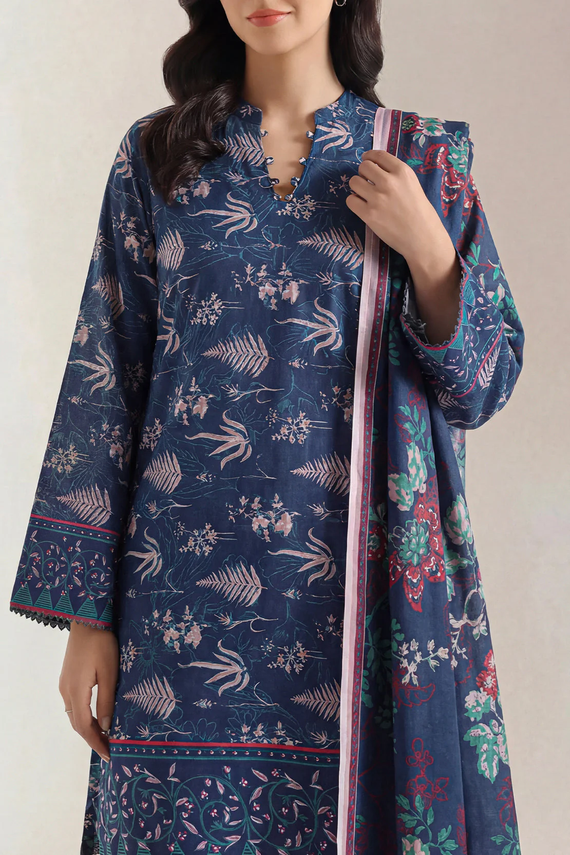 Unstitched Printed Lawn 2 Piece (Shirt/Dupatta) - Image 3
