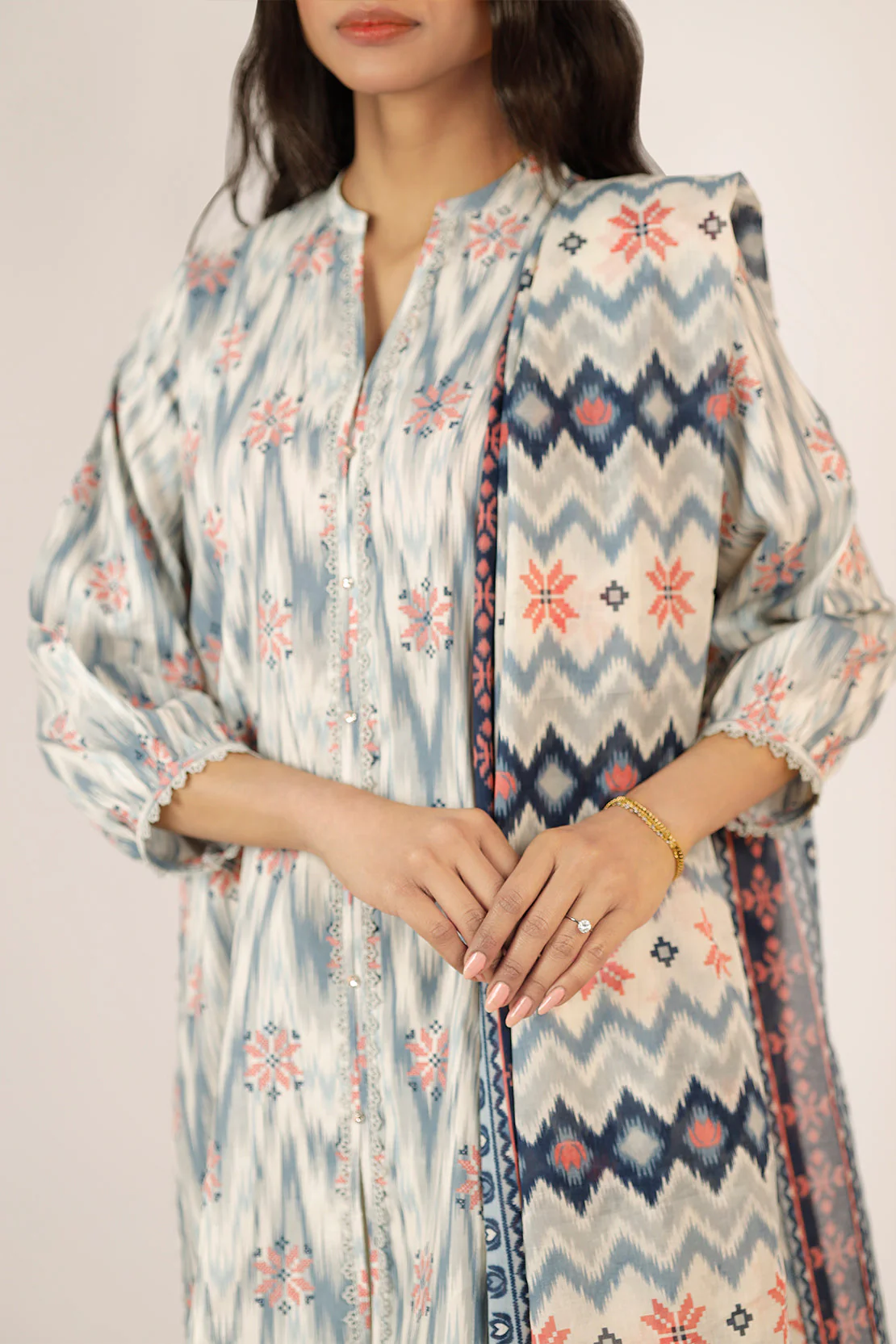 Unstitched Printed Lawn 2 Piece (Shirt/Dupatta) - Image 2
