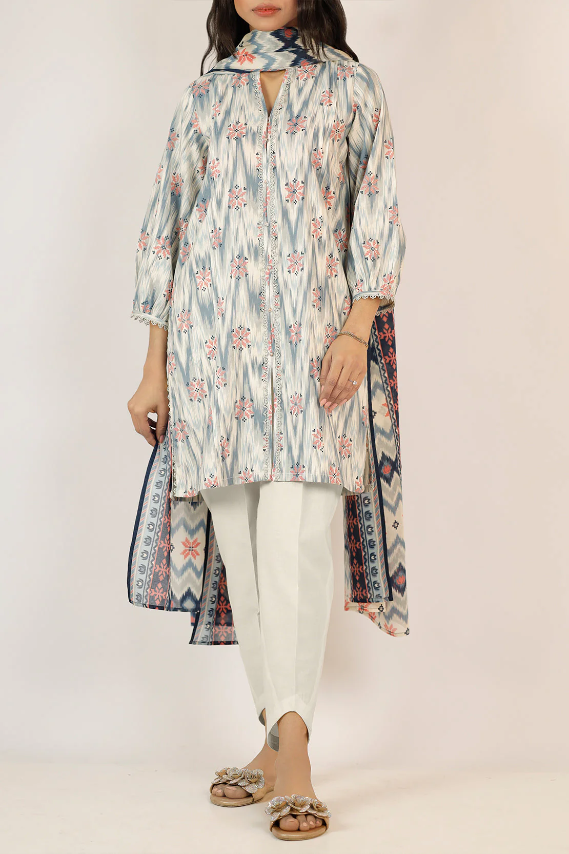 Unstitched Printed Lawn 2 Piece (Shirt/Dupatta) - Image 6