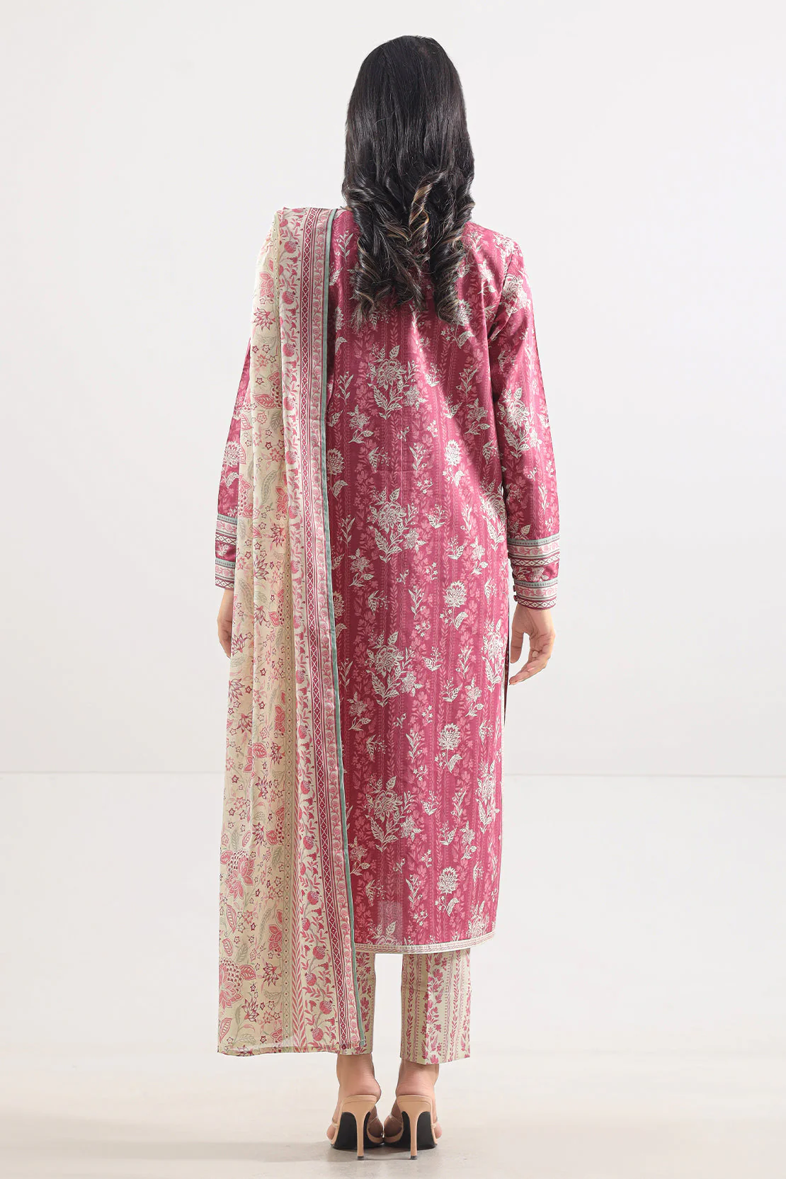 Unstitched Printed Lawn 2 Piece (Shirt/Dupatta) - Image 3