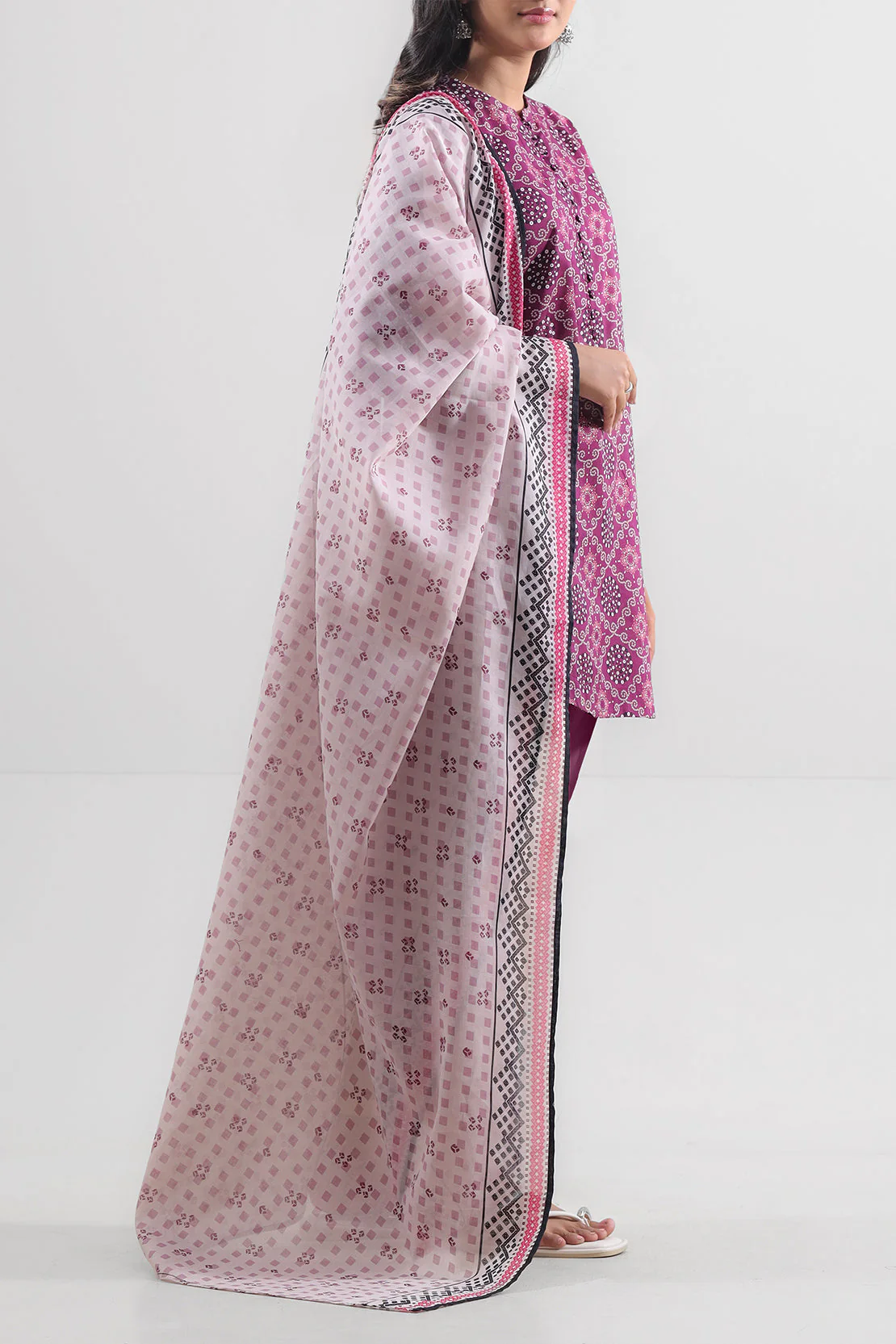 Unstitched Printed Lawn 2 Piece (Shirt/Dupatta) - Image 2