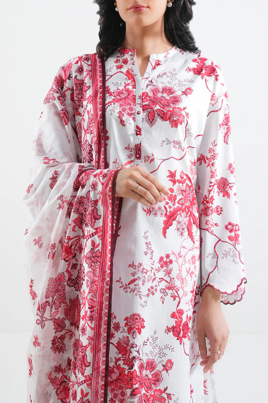 Unstitched Printed Lawn 2 Piece (Shirt/Dupatta) - Image 2