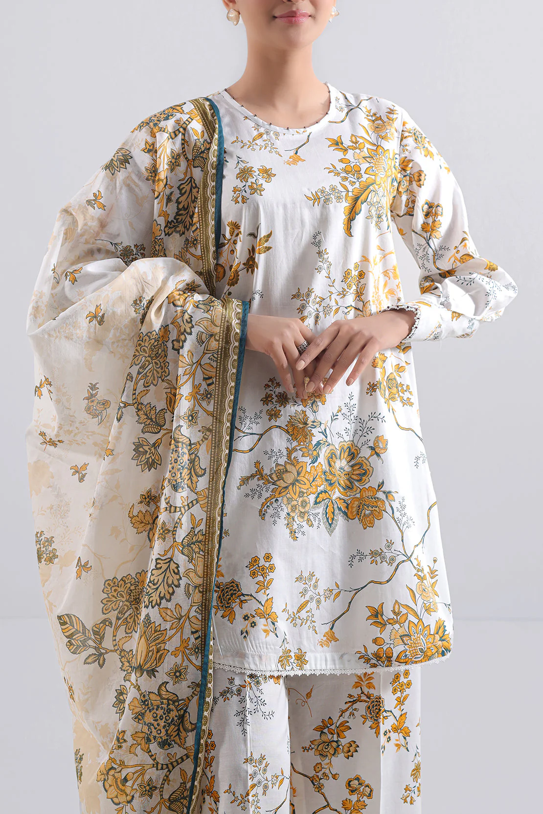 Unstitched Printed Lawn 2 Piece (Shirt/Dupatta) - Image 2