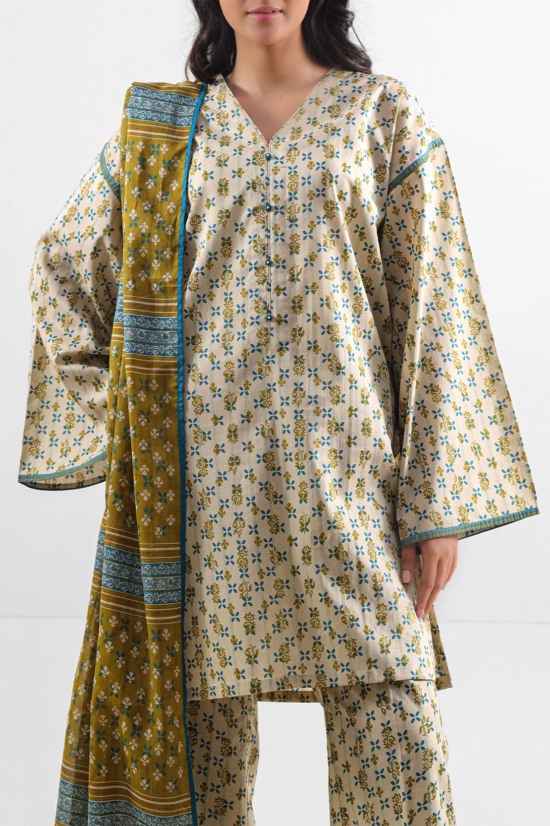 Unstitched Printed Lawn 2 Piece (Shirt/Dupatta) - Image 2