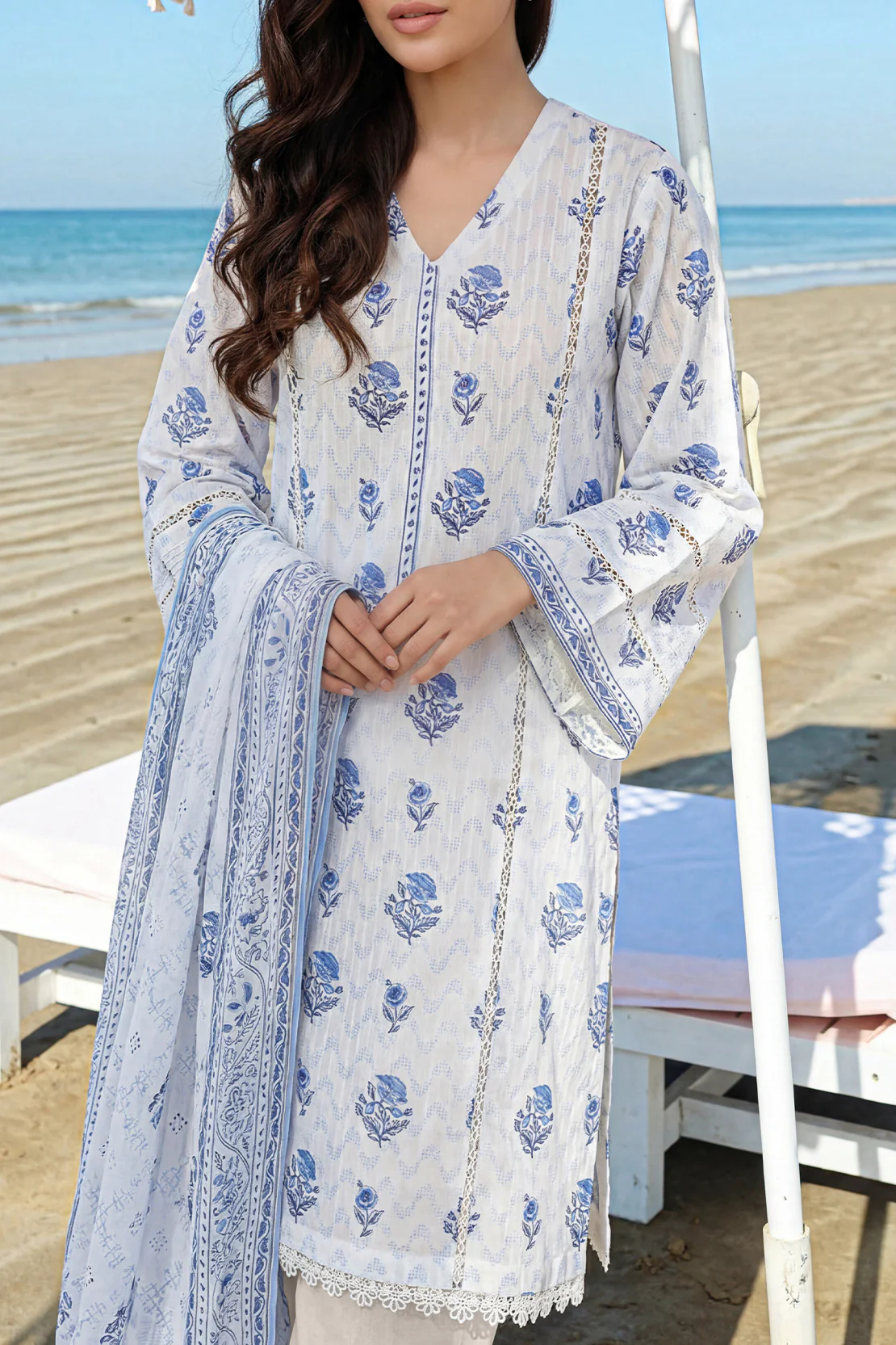 Unstitched Printed Lawn 2 Piece (Shirt/Dupatta) - Image 3