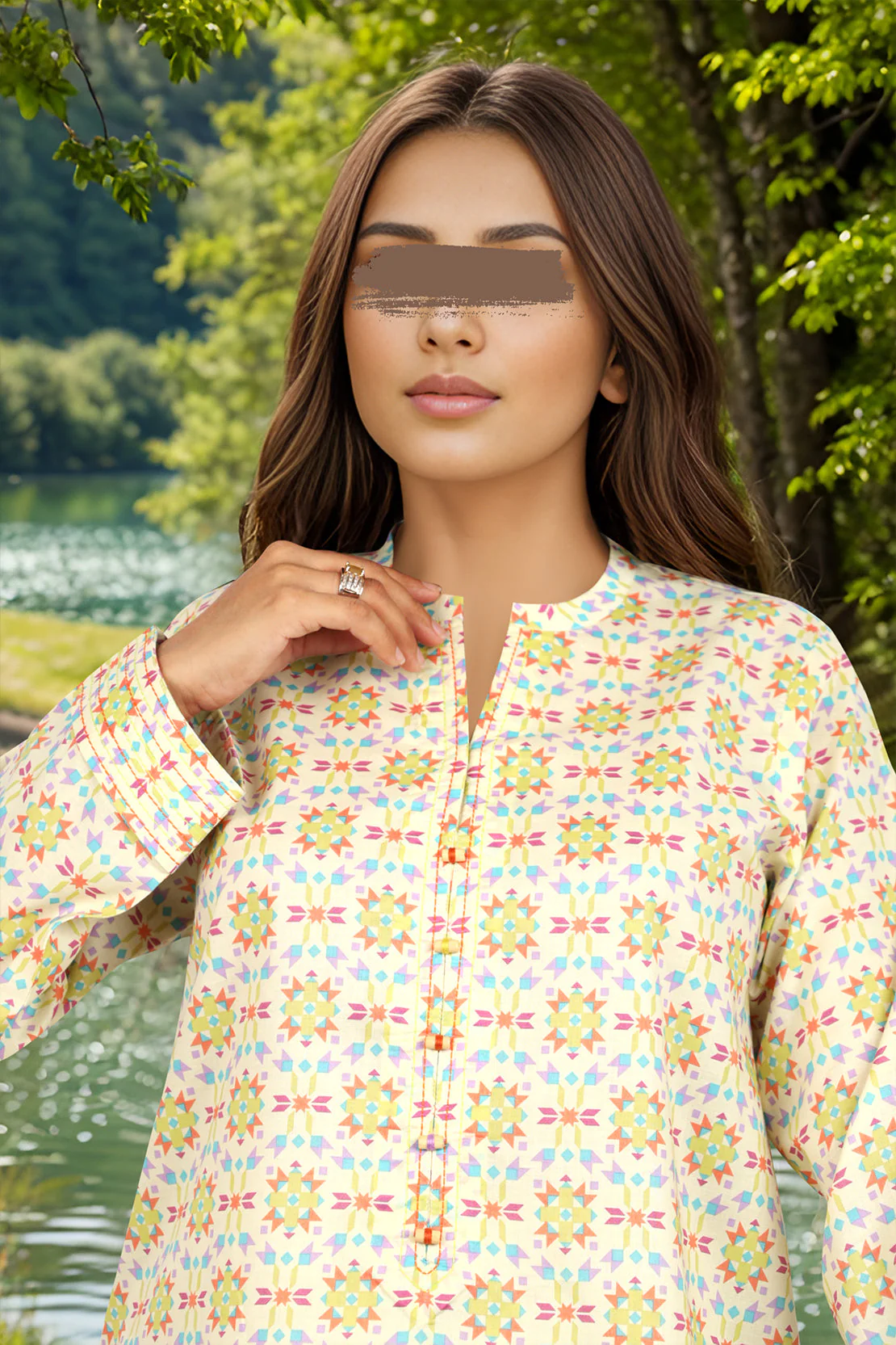 Unstitched Printed Lawn 2 Piece (Shirt/Trouser) - Image 3