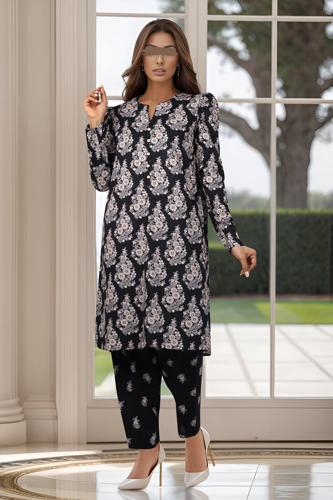 Unstitched Printed Lawn 2 Piece (Shirt/Trouser) - Image 3
