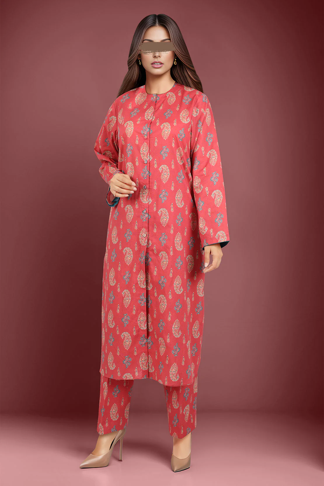 Unstitched Printed Lawn 2 Piece (Shirt/Trouser)