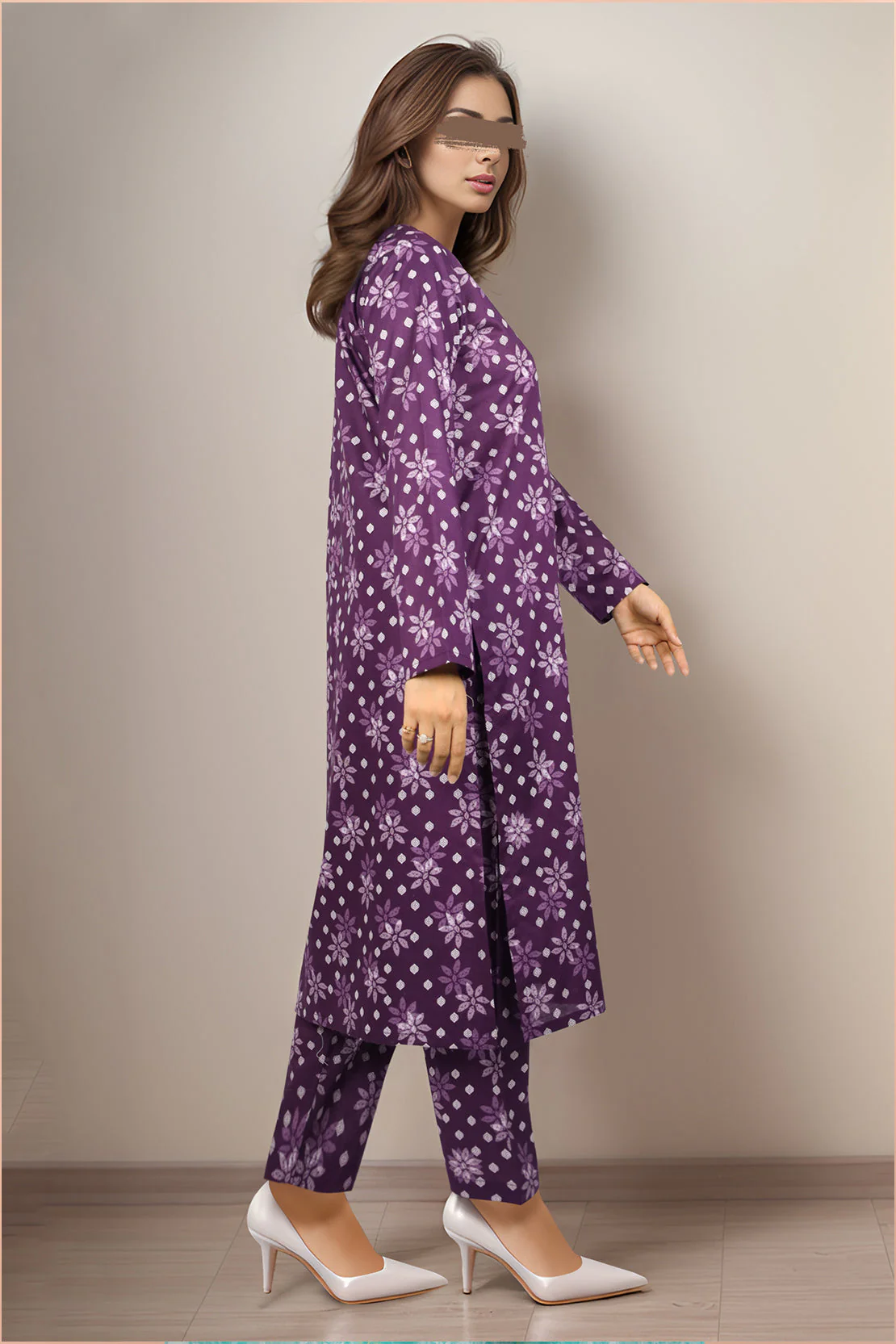 Unstitched Printed Lawn 2 Piece (Shirt/Trouser) - Image 2