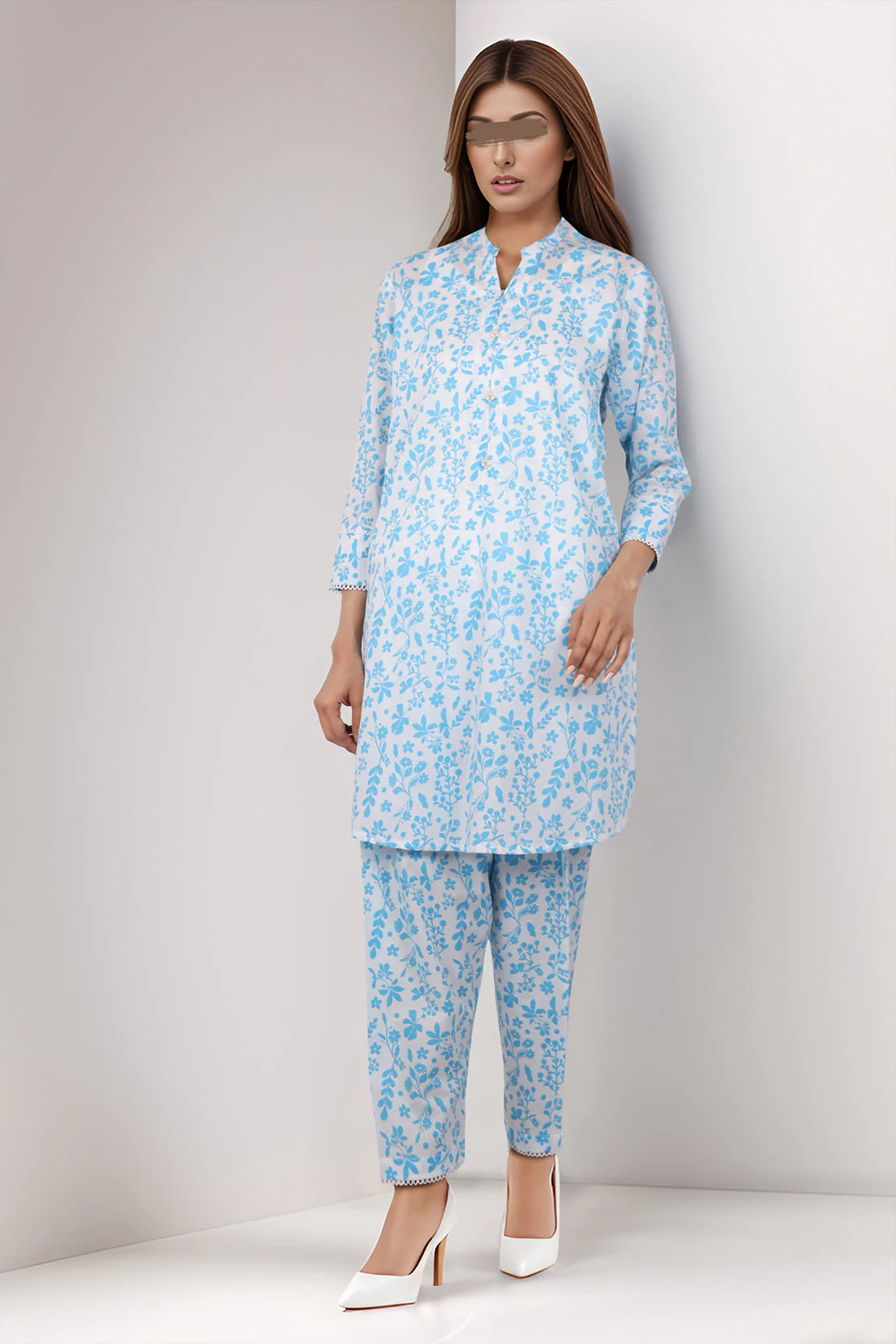 Unstitched Printed Lawn 2 Piece (Shirt/Trouser) - Image 2