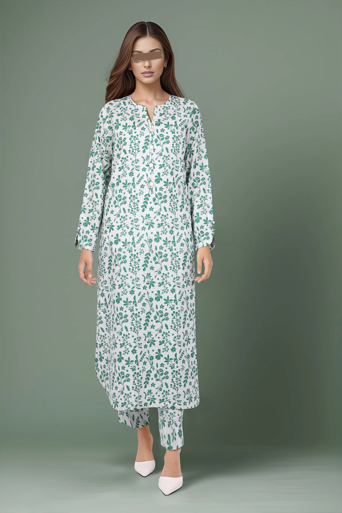 Unstitched Printed Lawn 2 Piece (Shirt/Trouser) - Image 3