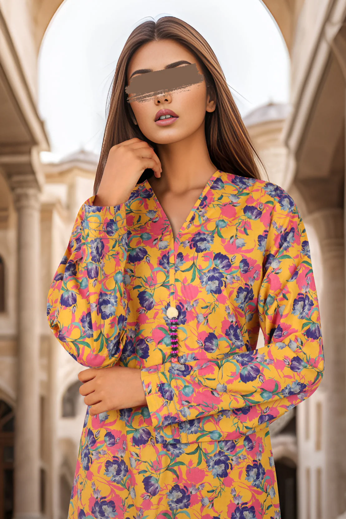 Unstitched Printed Lawn 2 Piece (Shirt/Trouser) - Image 2