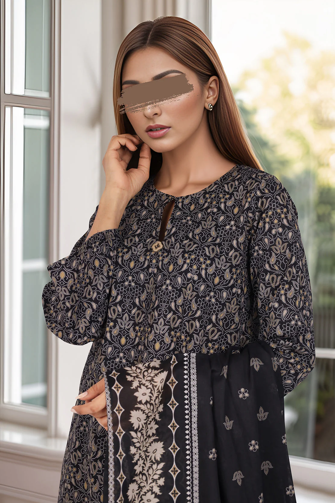 Unstitched Printed Lawn 2 Piece (Shirt/Trouser)