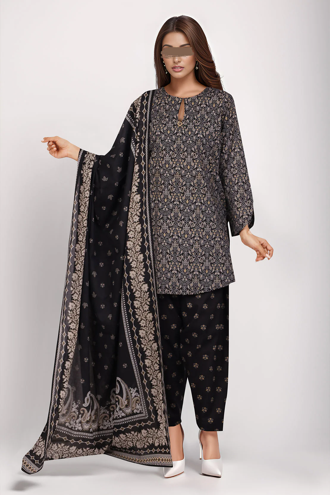 Unstitched Printed Lawn 2 Piece (Shirt/Trouser) - Image 2