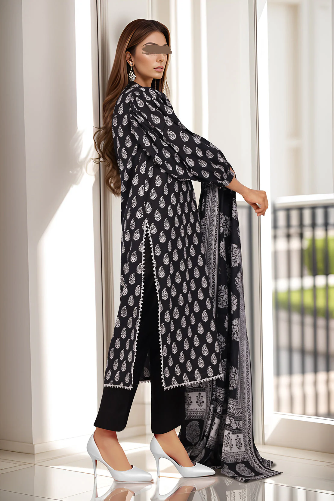 Unstitched Printed Lawn 2 Piece (Shirt/Trouser) - Image 2