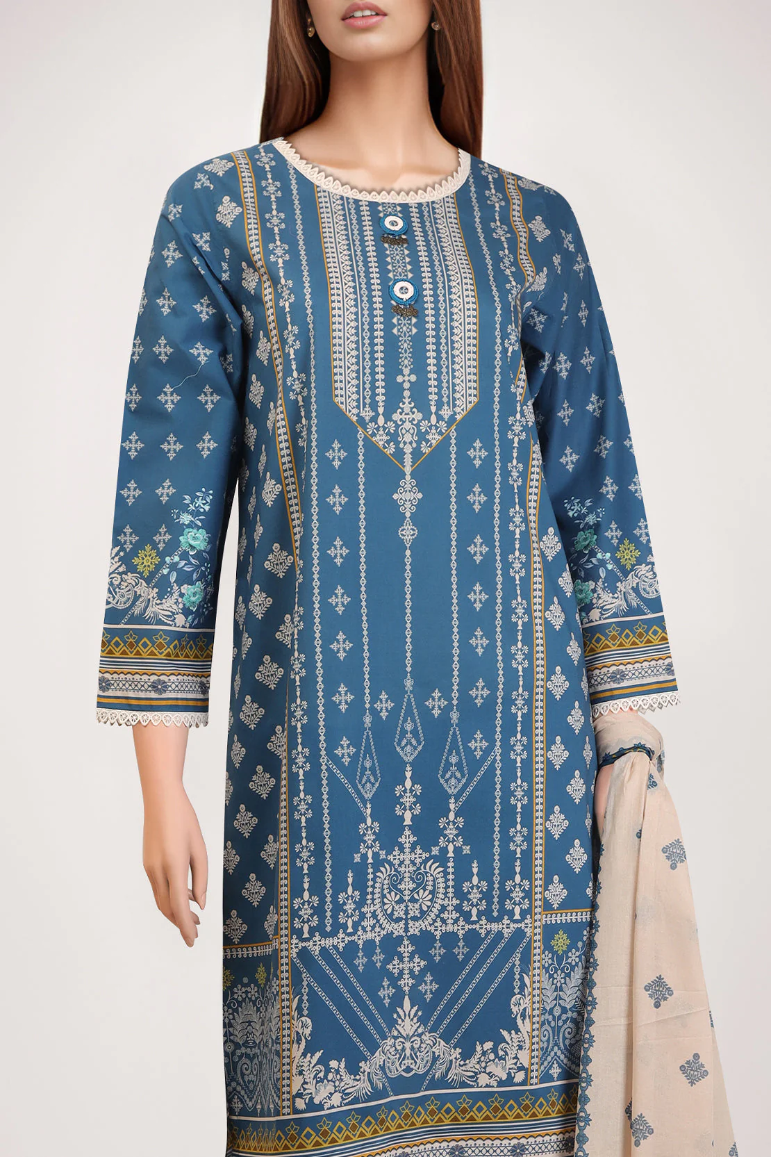 Unstitched Printed Lawn 2 Piece (Shirt/Trouser)