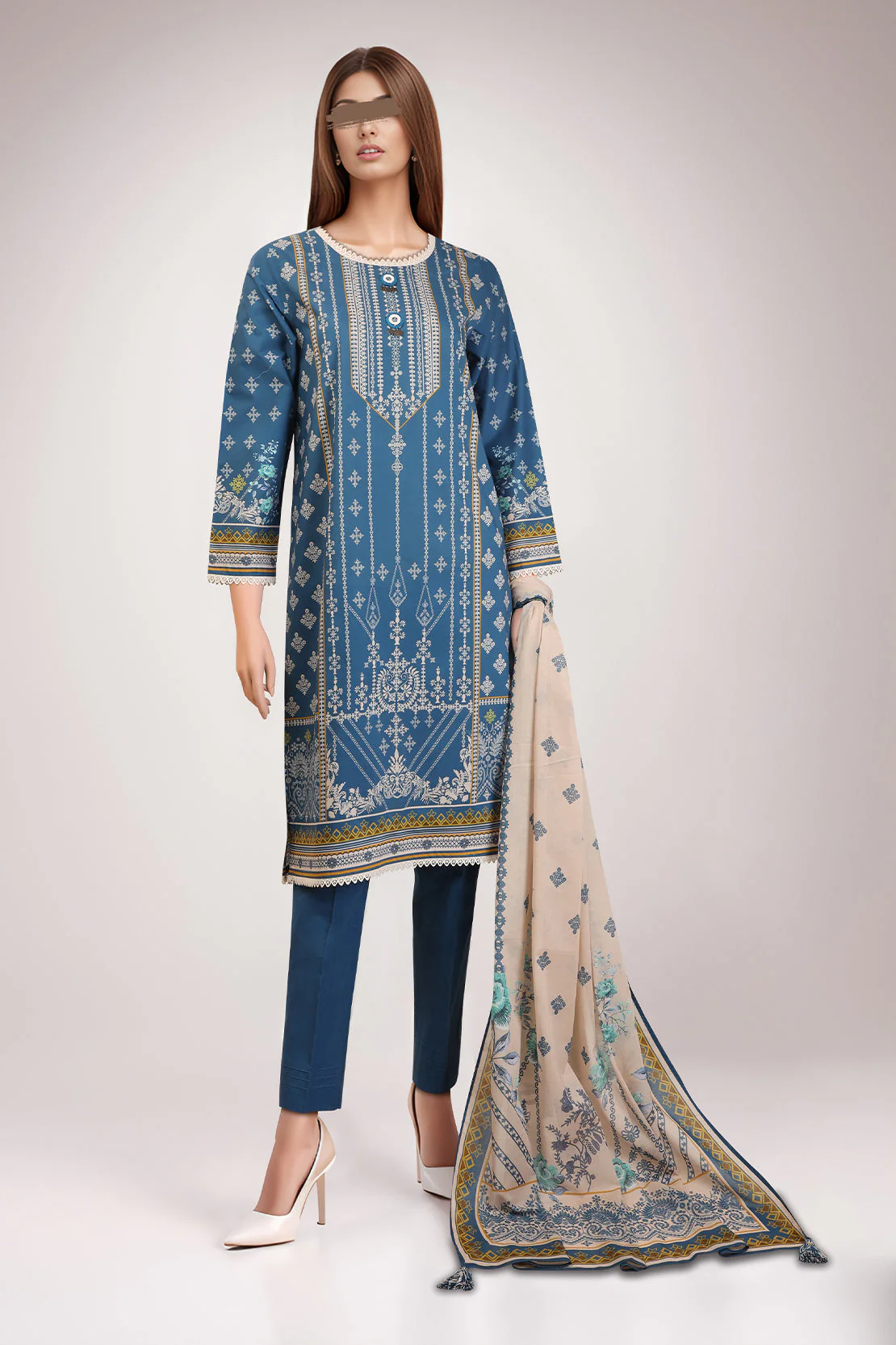 Unstitched Printed Lawn 2 Piece (Shirt/Trouser) - Image 2