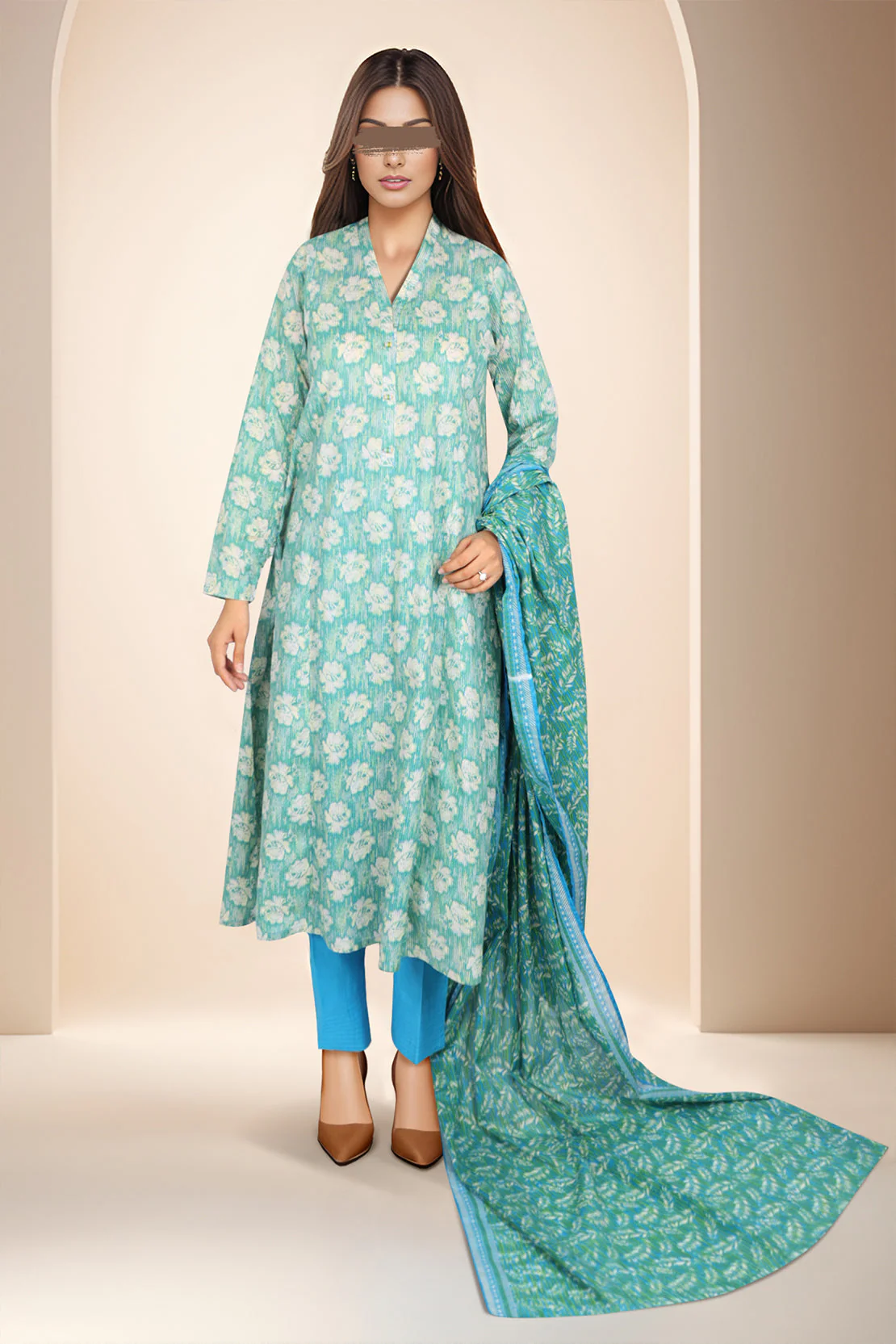 Unstitched Printed Lawn 2 Piece (Shirt/Trouser) - Image 3