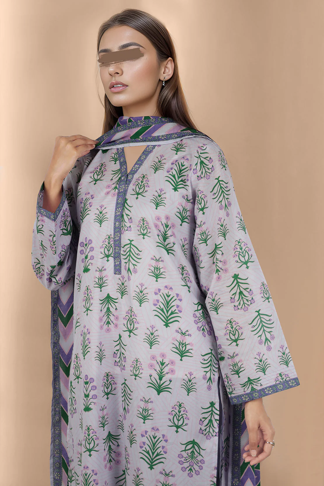 Unstitched Printed Lawn 2 Piece (Shirt/Trouser) - Image 4