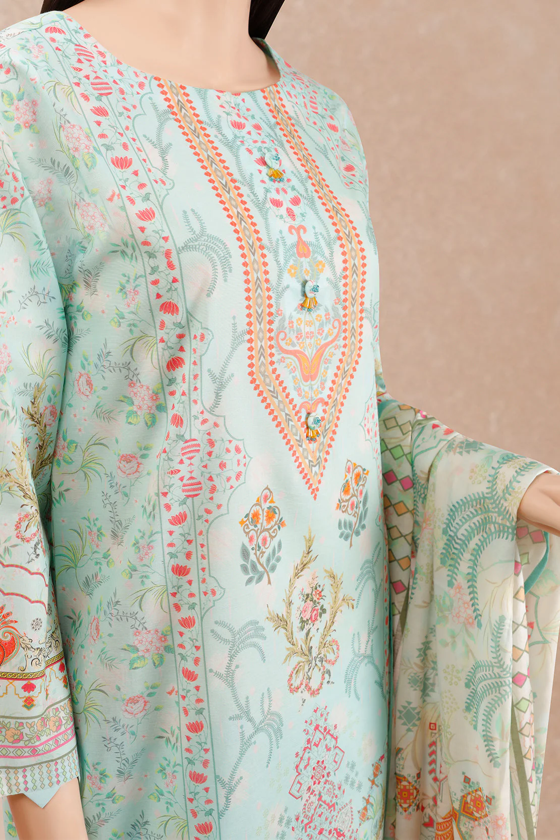 Unstitched Printed Lawn 2 Piece (Shirt/Trouser) - Image 3