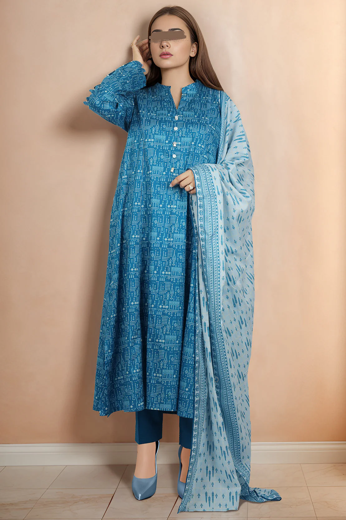Unstitched Printed Lawn 2 Piece (Shirt/Trouser)