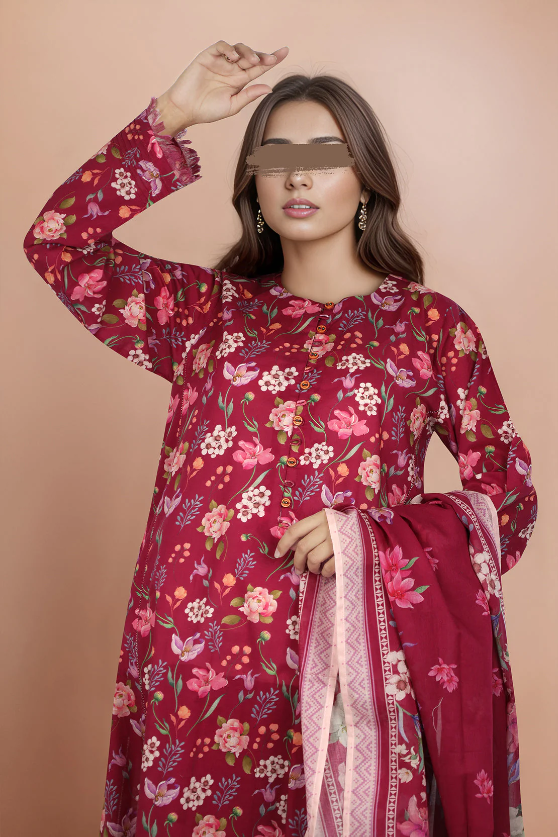 Unstitched Printed Lawn 2 Piece (Shirt/Trouser) - Image 2
