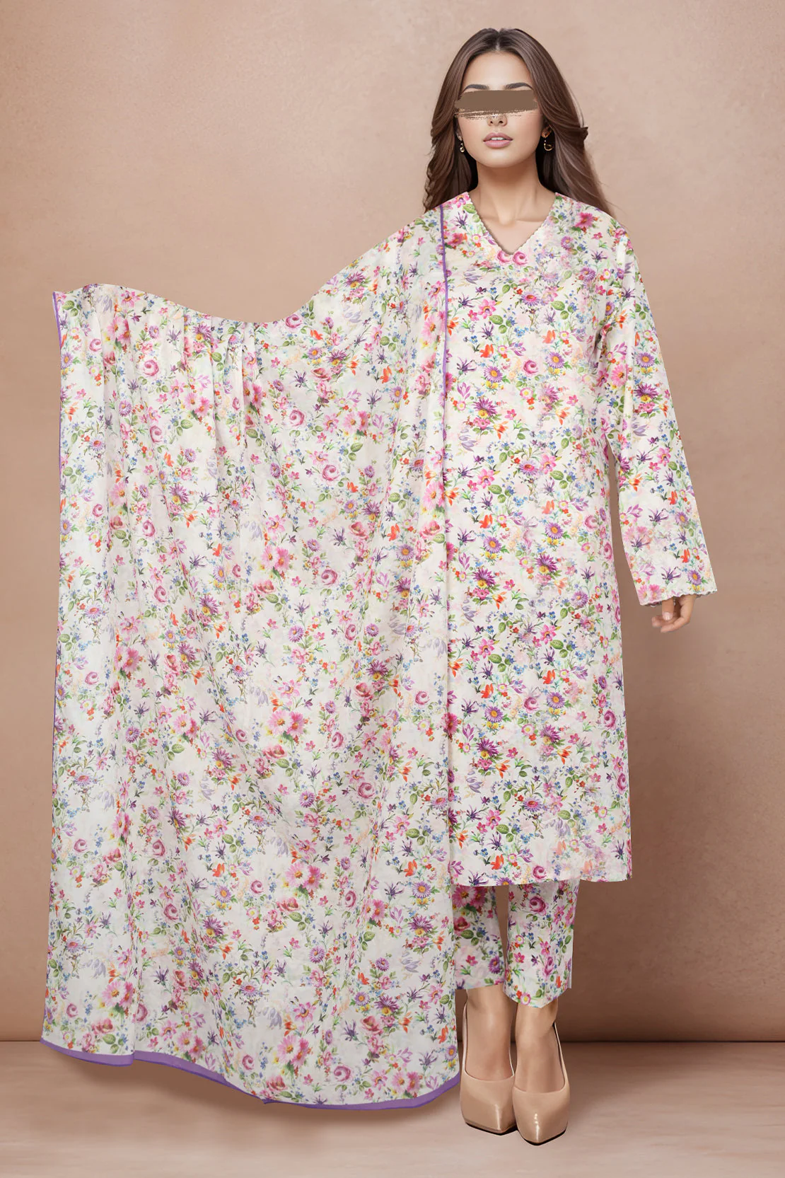 Unstitched Printed Lawn 2 Piece (Shirt/Trouser) - Image 3