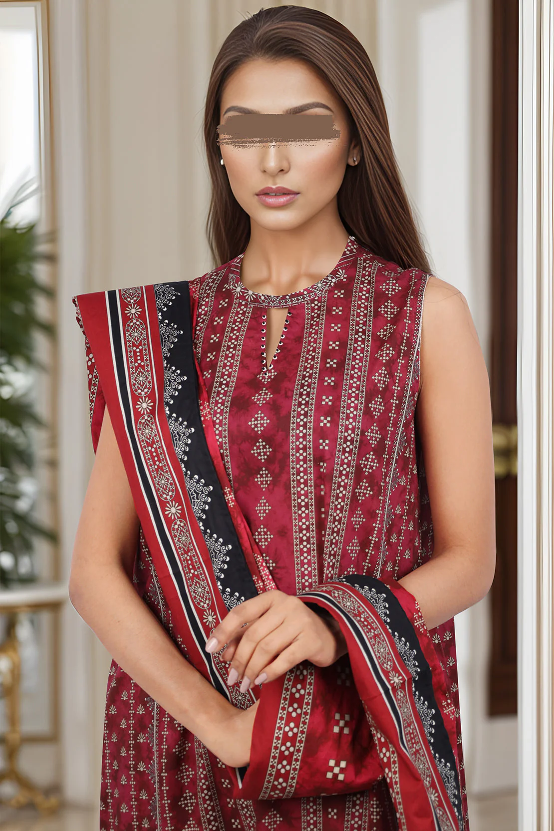 Unstitched Printed Lawn 2 Piece (Shirt/Trouser) - Image 2