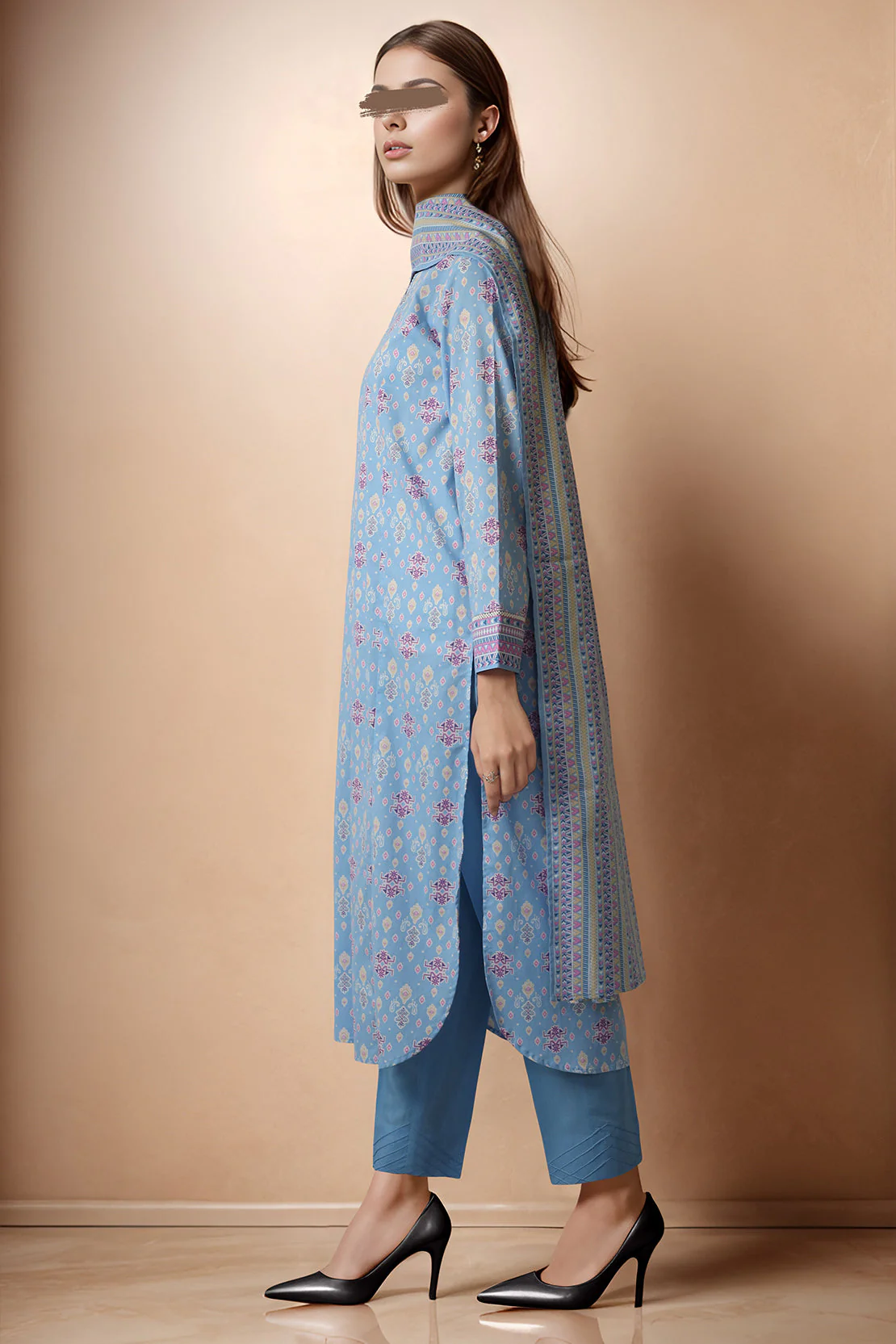 Unstitched Printed Lawn 2 Piece (Shirt/Trouser) - Image 4