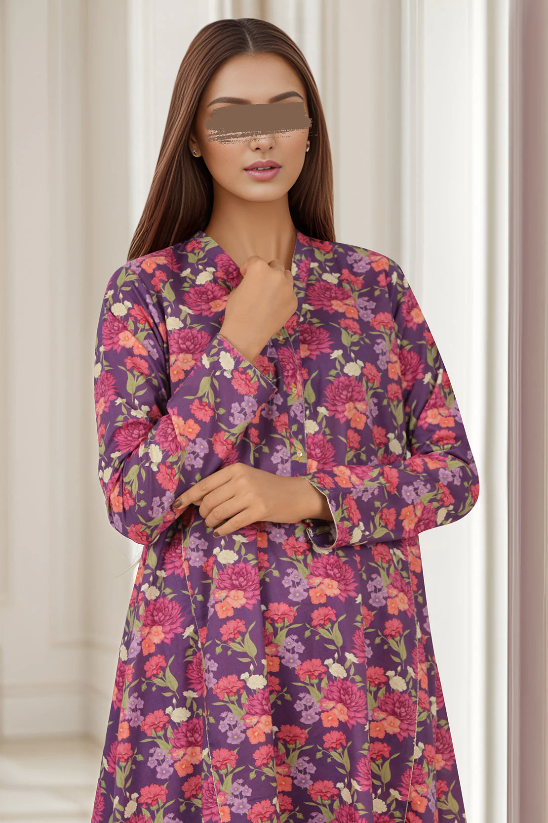 Unstitched Printed Lawn 2 Piece (Shirt/Trouser) - Image 2