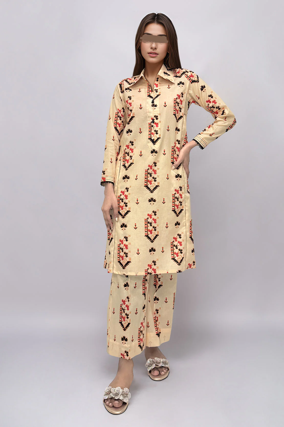 Unstitched Printed Lawn 2 Piece (Shirt/Trouser)