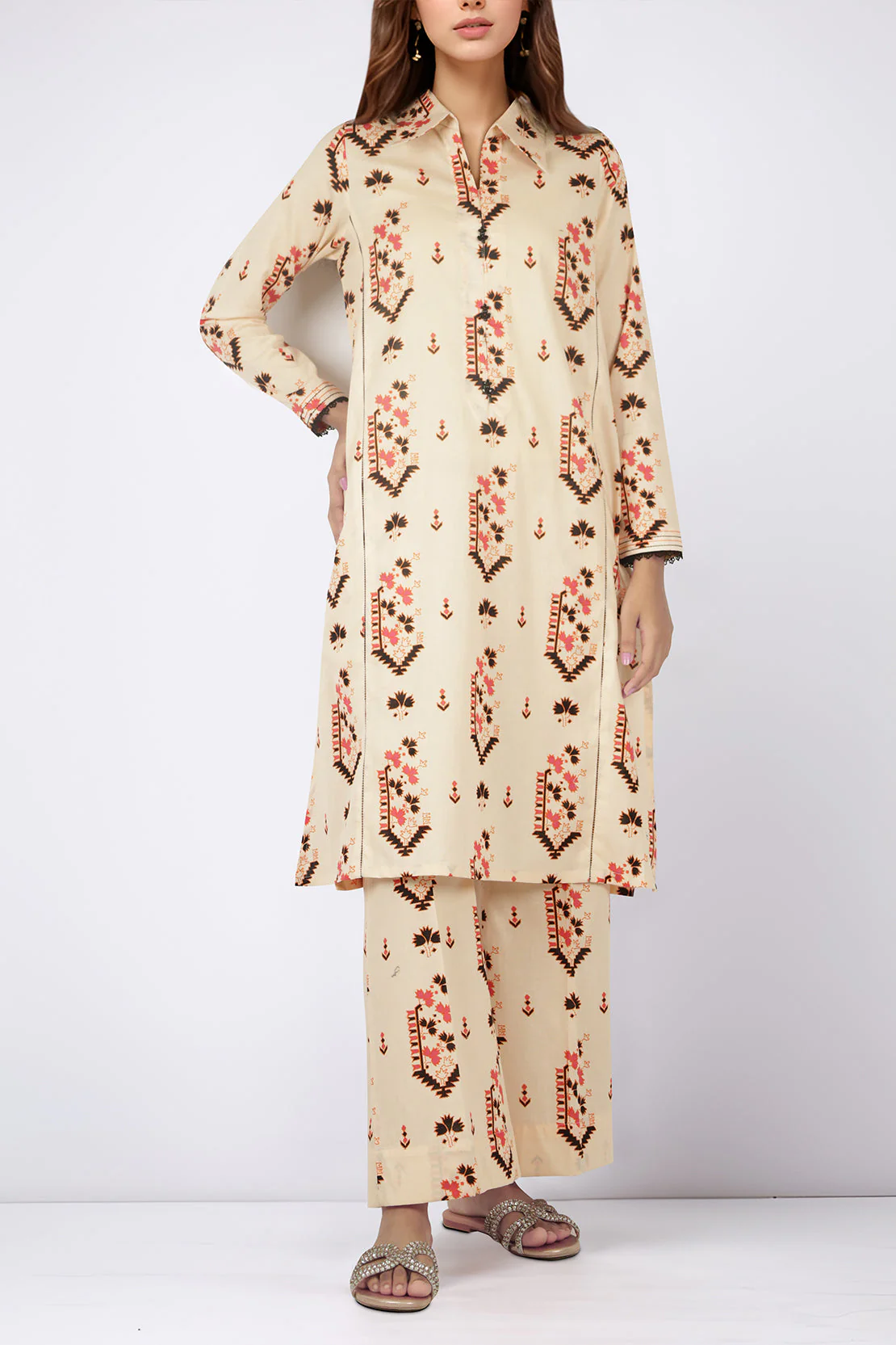 Unstitched Printed Lawn 2 Piece (Shirt/Trouser) - Image 2
