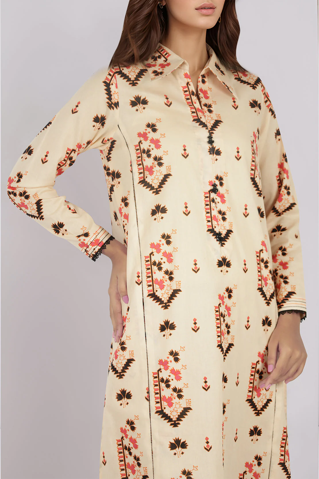 Unstitched Printed Lawn 2 Piece (Shirt/Trouser) - Image 4