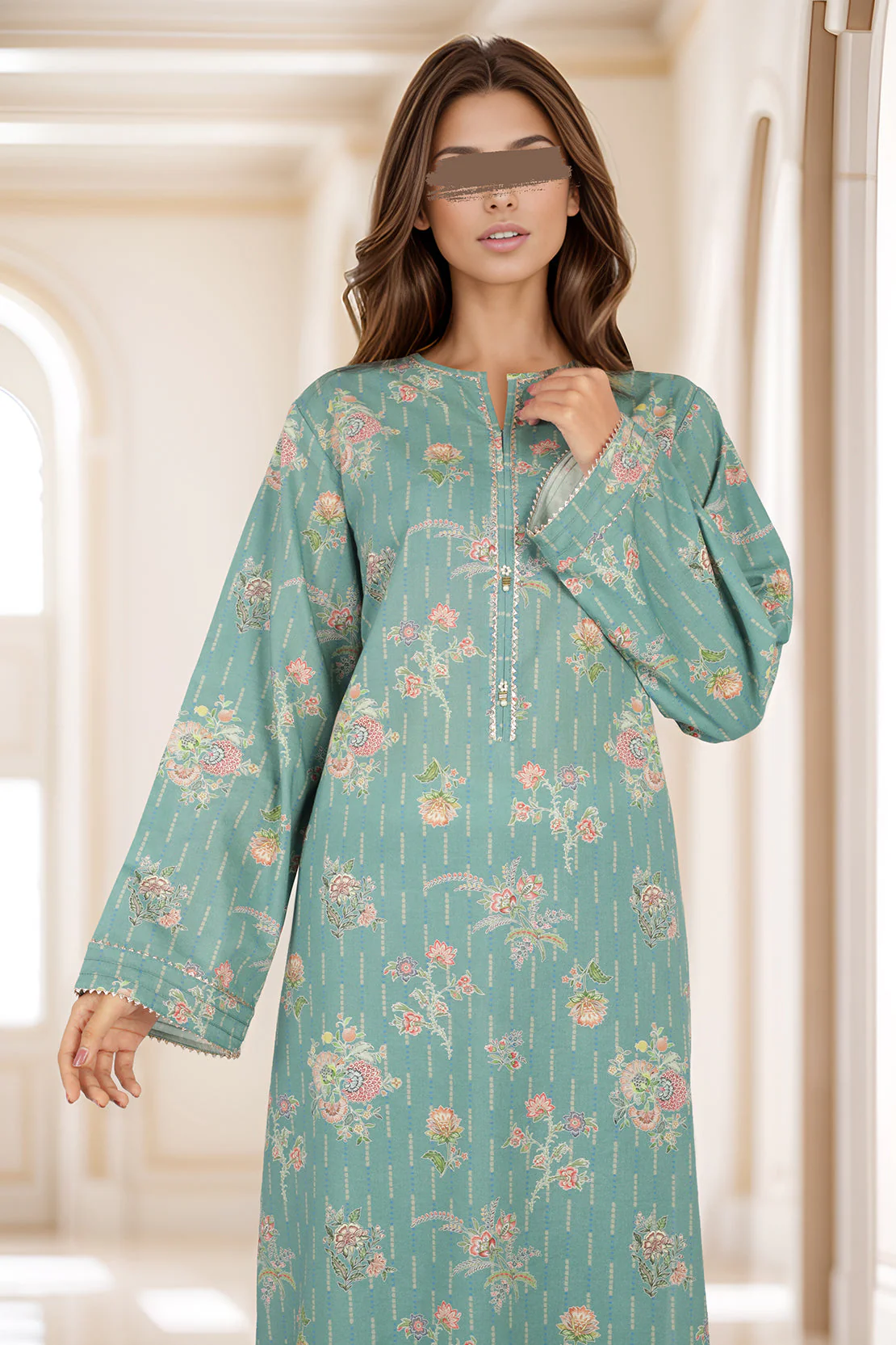 Unstitched Printed Lawn 2 Piece (Shirt/Trouser) - Image 3