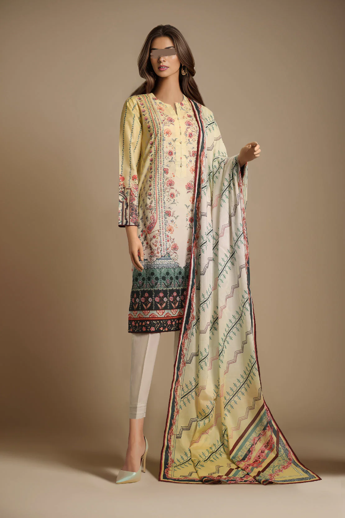 Unstitched Printed Lawn 2 Piece (Shirt/Trouser)