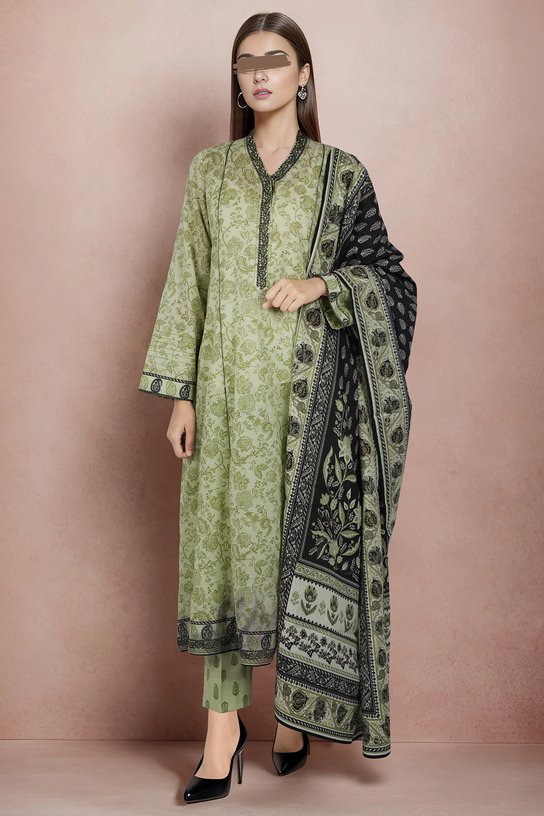 Unstitched Printed Lawn 2 Piece (Shirt/Trouser)