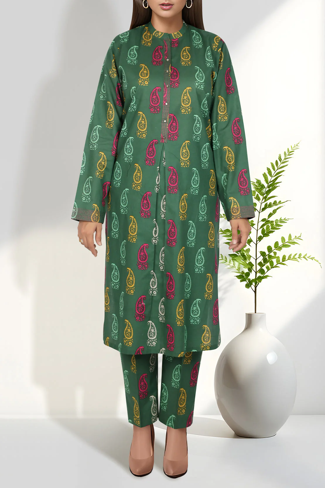 Unstitched Printed Lawn 2 Piece (Shirt/Trouser)