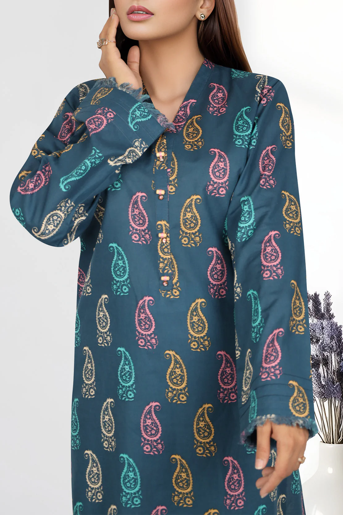 Unstitched Printed Lawn 2 Piece (Shirt/Trouser) - Image 2