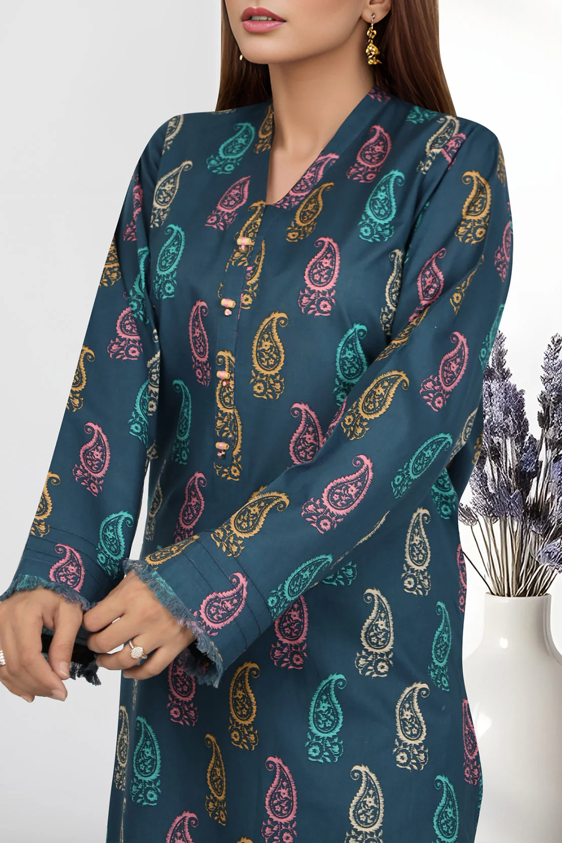 Unstitched Printed Lawn 2 Piece (Shirt/Trouser) - Image 3