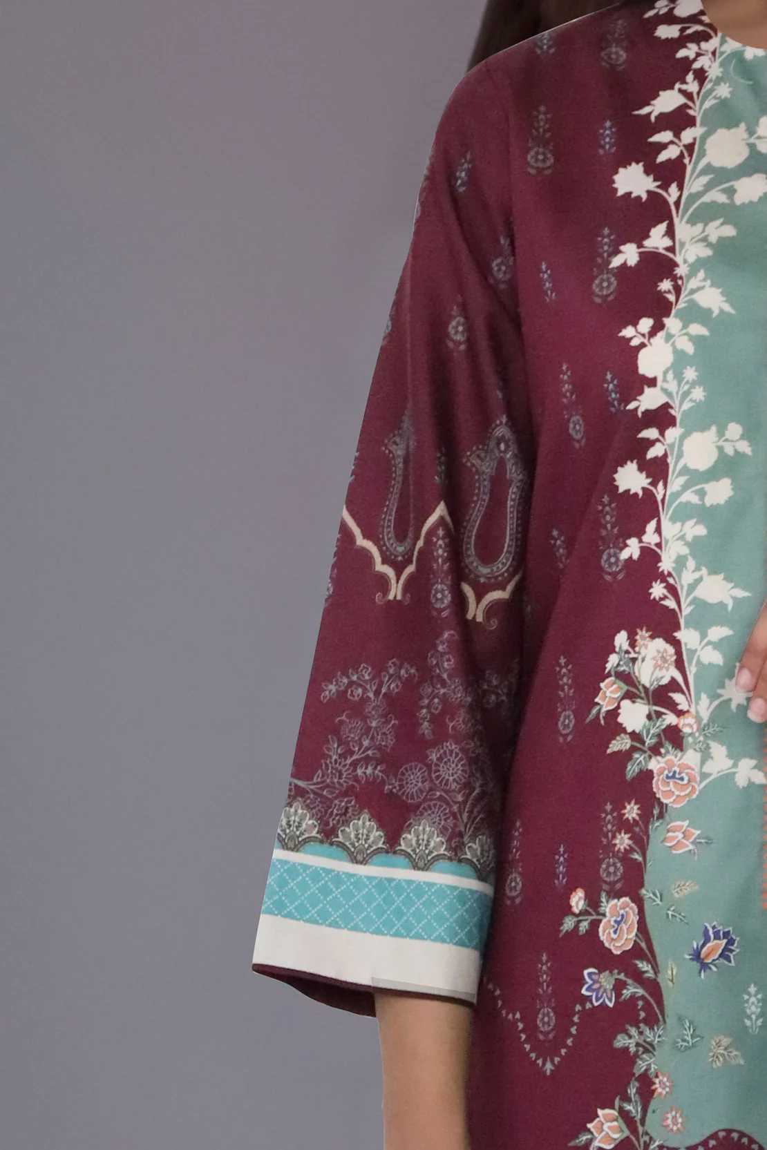 Unstitched Printed Lawn 2 Piece (Shirt/Trouser) - Image 4
