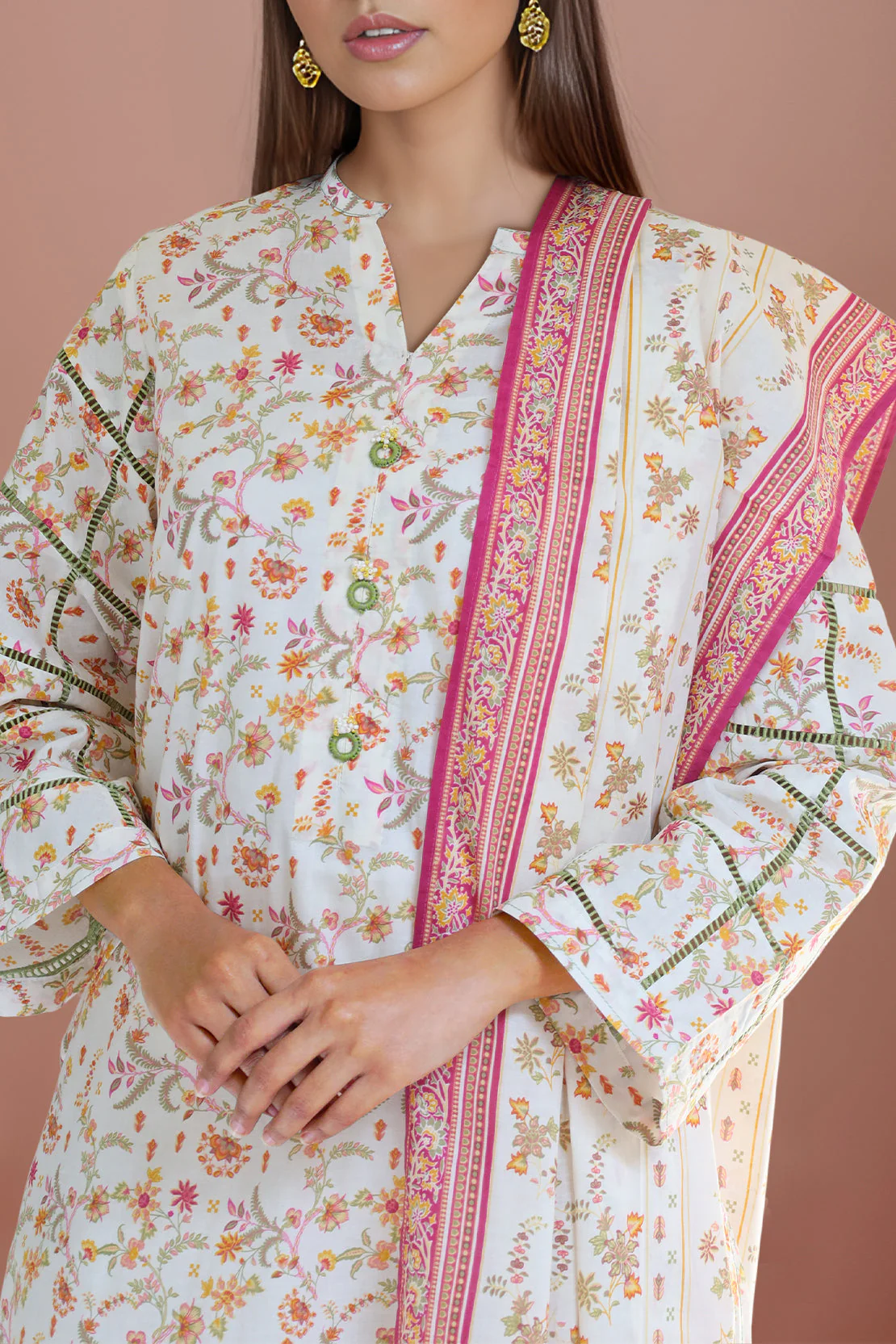 Unstitched Printed Lawn 2 Piece (Shirt/Trouser)